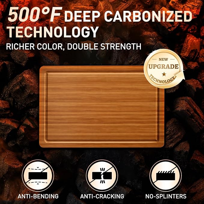 3 Pack Bamboo Cutting Board Set - Image 6