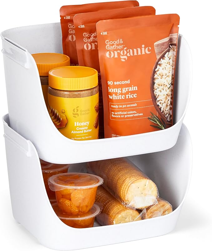 YouCopia ShelfBin Stacking Pantry Bins, Stackable Storage Basket Organizers by YouCopia