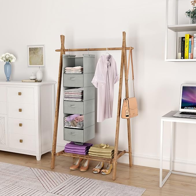 MAX Houser 6 Tier Shelf Hanging Closet Organizer, Closet Hanging Shelf - Image 5