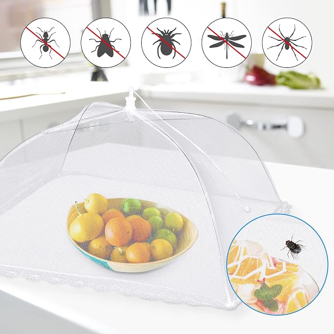 10 PACK Mesh Food Covers for Outside, Food Covers Outdoors Pop-up Food Tents 2 - Image 5
