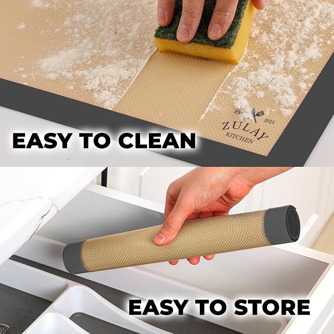 Zulay Kitchen Silicone Baking Mat Sheet 3-Pack - Image 4