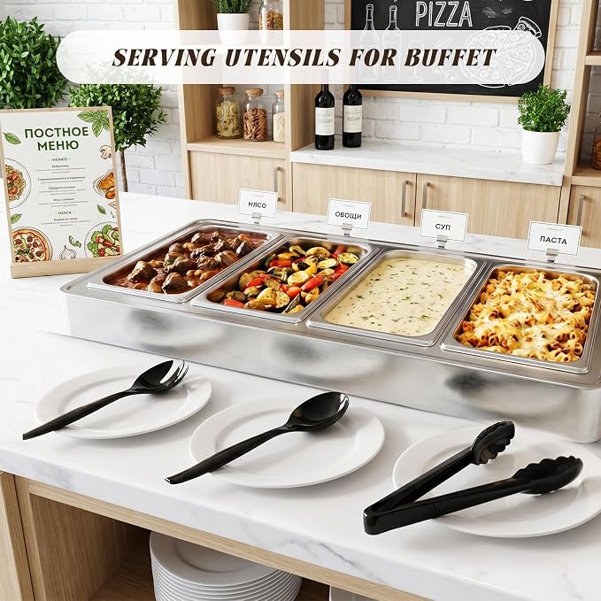 Mwellewm 18Pcs Serving Utensils, Disposable Serving Spoons - Image 5