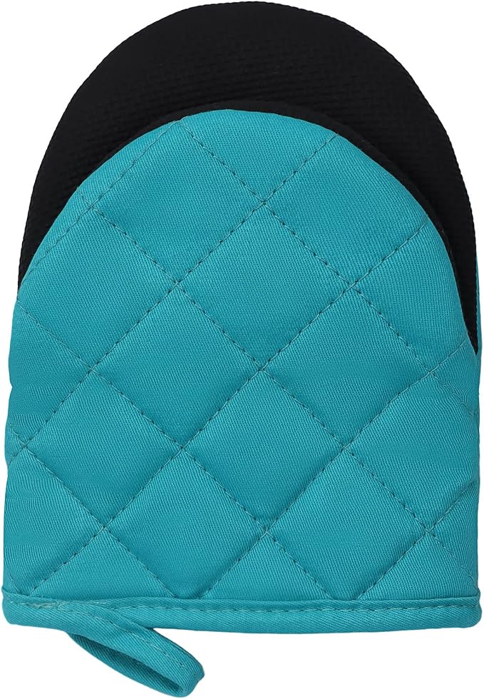 Short Oven Mitts, Heat Resistant 500°F, Silicone Grip Kitchen Gloves, Non-Slip - Image 6