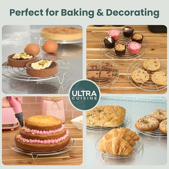 Ultra Cuisine 3 Set Round Cooling Racks - Image 9