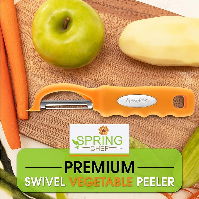 Spring Chef Premium Swivel Vegetable Peeler, Soft Grip Handle and Ultra Sharp - Image 7