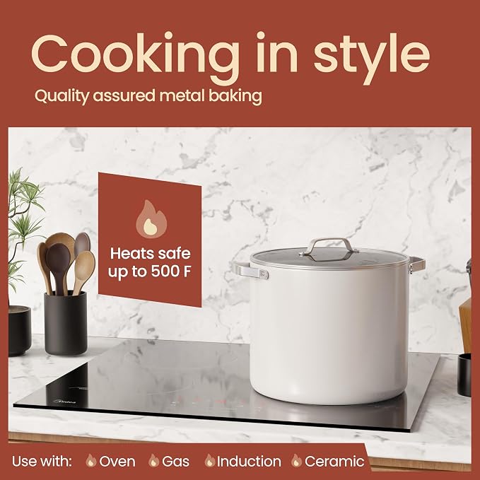 Bakken 12.5 Quart Ceramic Coated Stock Pot - Image 3