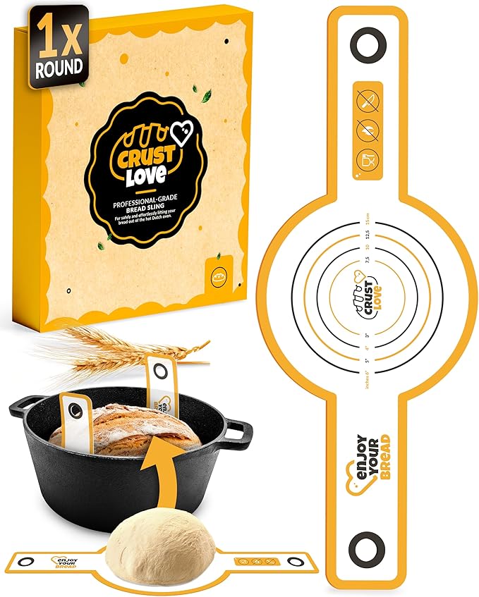 CRUSTLOVE Silicone Bread Sling for Dutch Oven – Non-Stick Sourdough Sling & by CRUSTLOVE