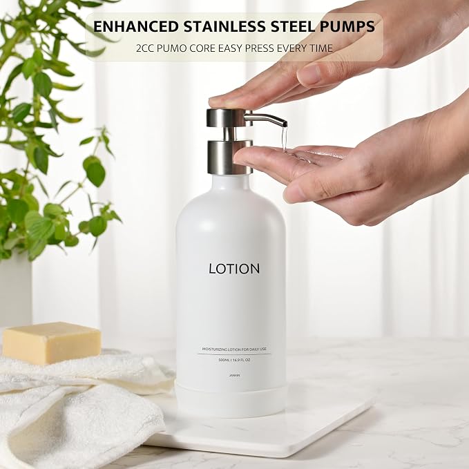 Glass Soap Dispenser Bathroom Set by Janxin, Foaming Kitchen soap Dispenser - Image 4