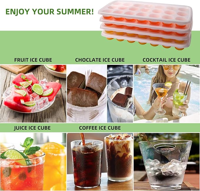 Ice Cube Trays with Lids BPA Free, Dishwasher Safe - Image 4