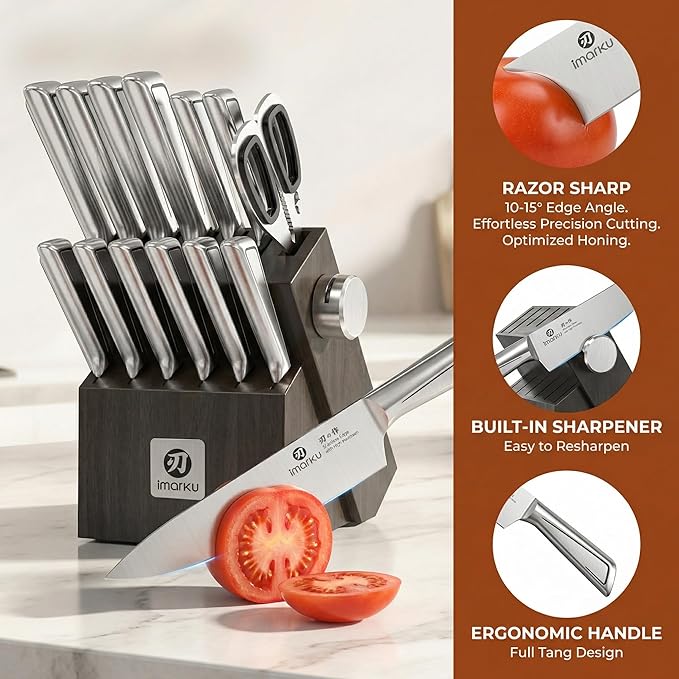 imarku Japanese High Carbon Stainless Steel Knife Set - Image 4
