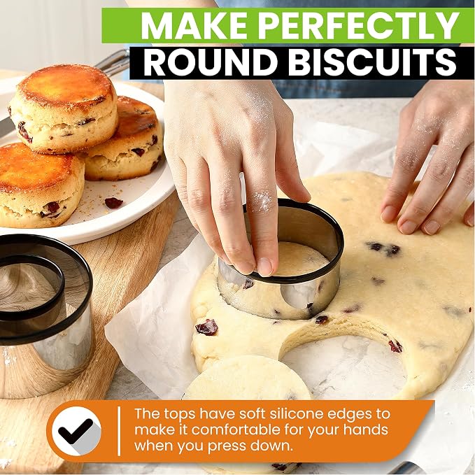 Spring Chef Large Dough Blender & Biscuit Cutter Set, Heavy Duty Stainless - Image 4