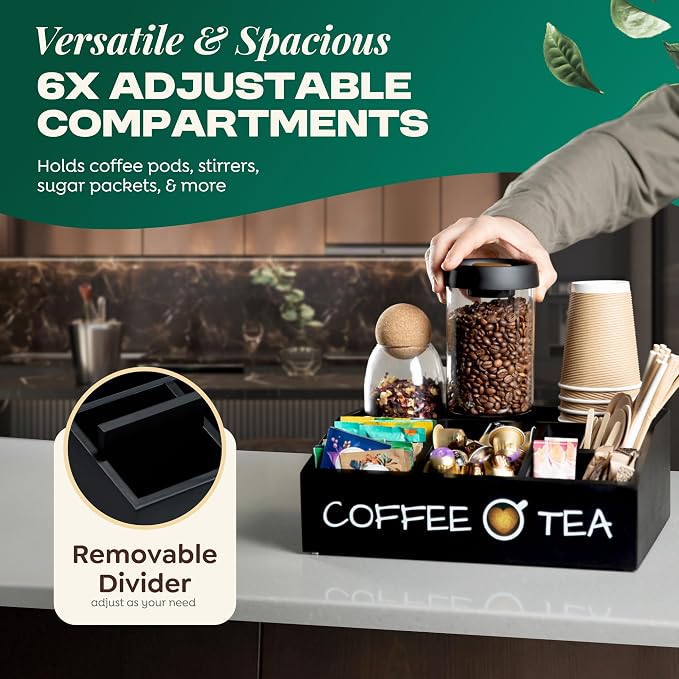 Vinvoli Coffee Station Organizer – Premium 2025 All-in-One Coffee Bar & Tea - Image 2