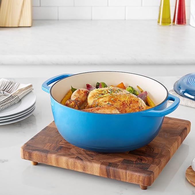 Amazon Basics Enameled Cast Iron Dutch Oven Pot - Image 7