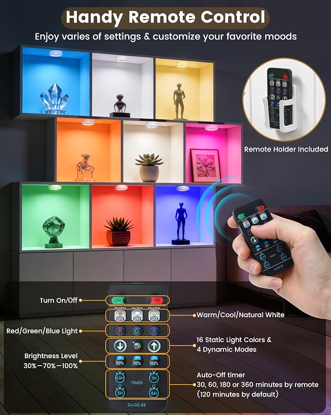 Cabinet Lights, Battery Operated LED Puck Lights - Image 3
