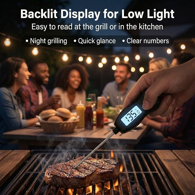 Meat Thermometer Digital with Backlight – Instant Read Food Thermometer - Image 4
