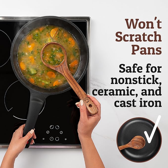 PriorityChef Premium Wooden Ladle - Image 2