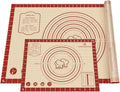 2 Pack Non Stick 26''x16'' Extra Large Thick Silicone Pastry Mat and 16''x11'' by DANIADEAN