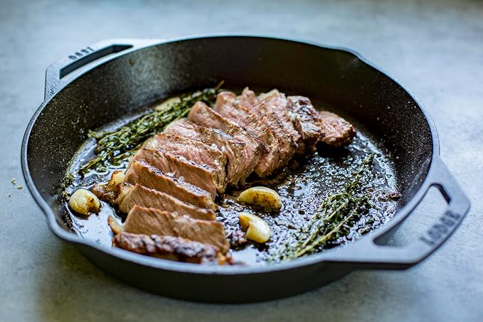Lodge Seasoned Cast Iron Dual Handle Pan - Image 3
