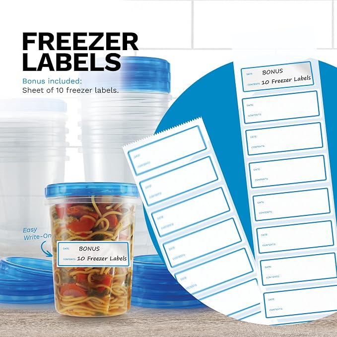 Tafura 6 Pack Leakproof Freezer Containers - Image 2
