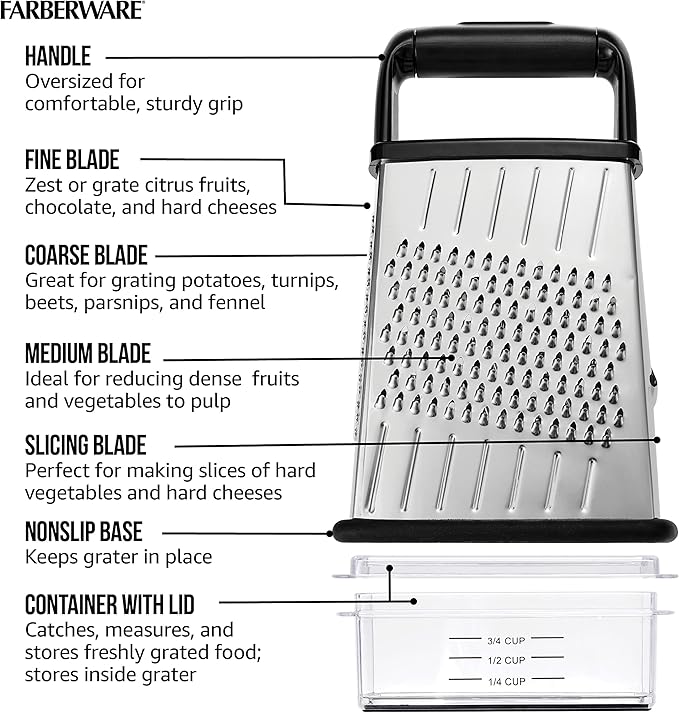 Farberware Professional 4-Sided Slim Stainless Steel Heavy Duty Kitchen Box - Image 3