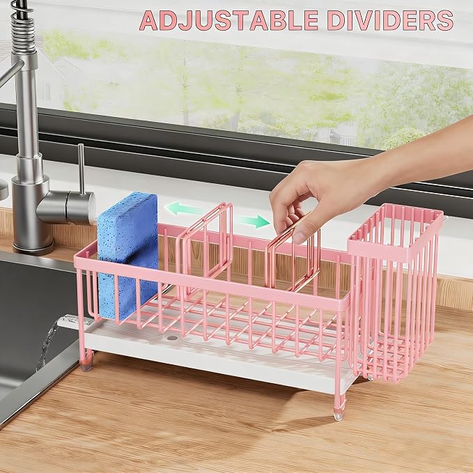Cisily Sponge Holder for Kitchen Sink, Sink Caddy Organizer - Image 4