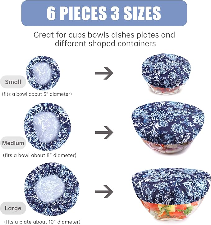 wegreeco Elastic Reusable Bowl Covers - Image 3