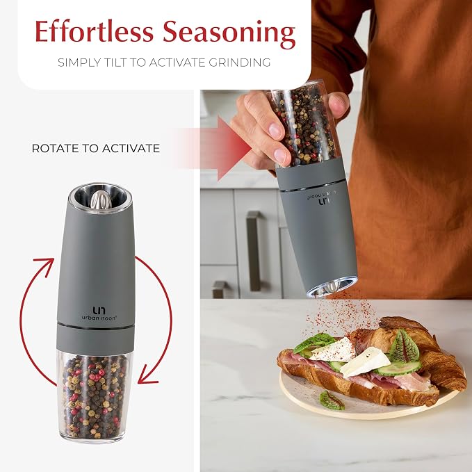 Urban Noon Gravity Salt and Pepper Grinder Set - Image 2