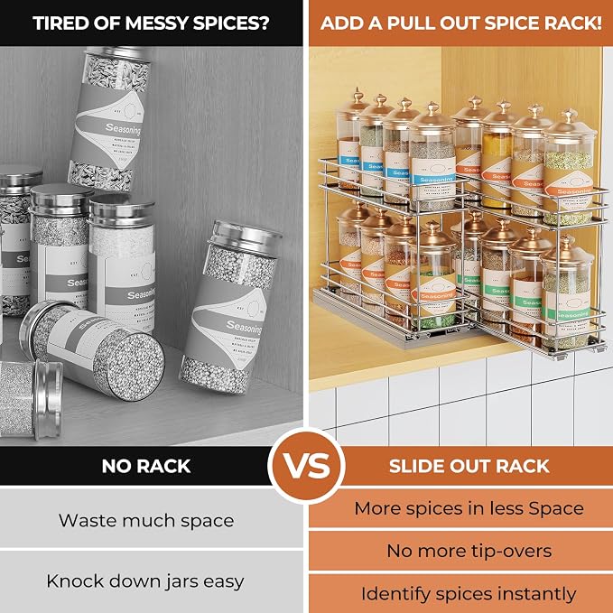 Mystozer Pull Out Spice Rack Organizer - Image 6