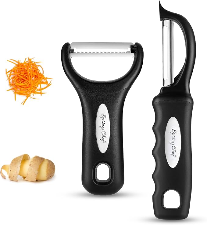 Spring Chef Swivel & Vegetable Julienne Peeler Set by SpringChef