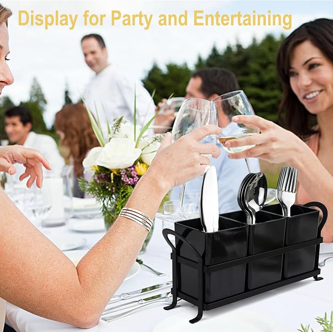 ECOIOU Cutlery Holder with Drain Holes, Dishwasher Safe Silverware Caddy - Image 5