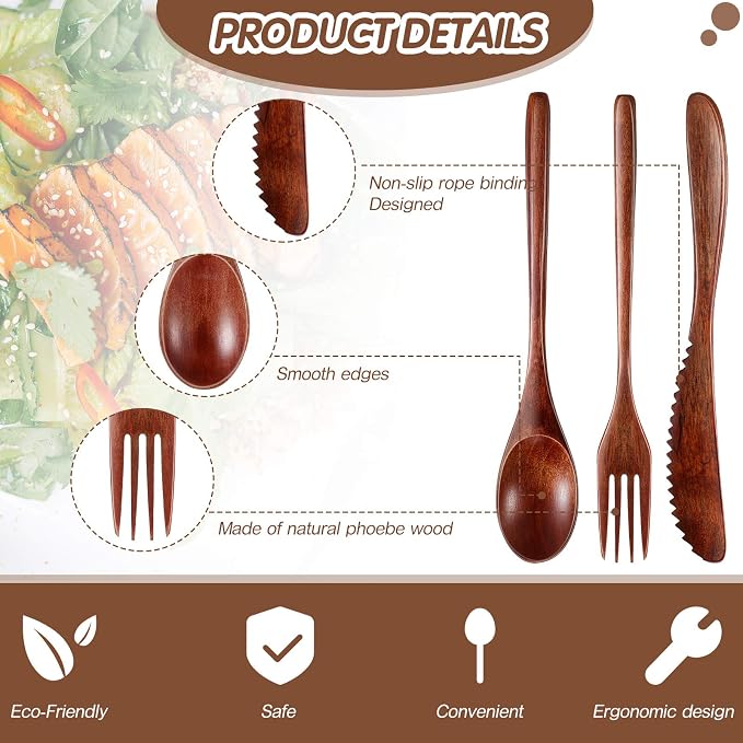 Geiserailie 24 Pcs Wooden Utensils - Image 3