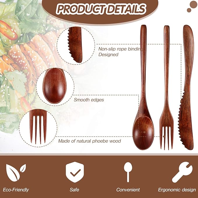 Geiserailie 12 Pcs Wooden Utensils - Image 3