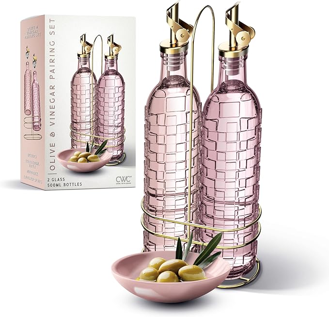 COOK WITH COLOR Glass Olive Oil Bottle Dispenser by CookwithColor