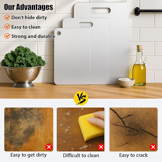 Titanium Cutting Board, 100% Pure Titanium Chopping Board - Image 4
