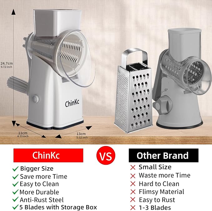 Upgrade Rotary Cheese Grater Shredder - Image 2