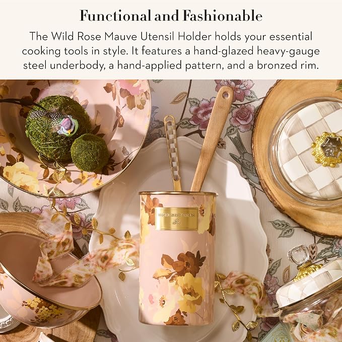 MACKENZIE-CHILDS Enamel Utensil Holder, Stylish Kitchen Countertop Organizer - Image 2