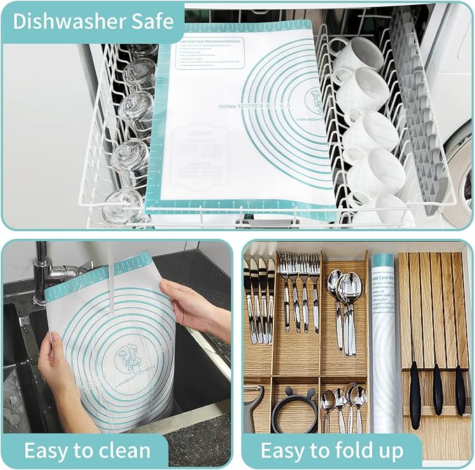 Non-Stick Silicone Pastry Mat, Thick Silicone Baking Mat - Image 7