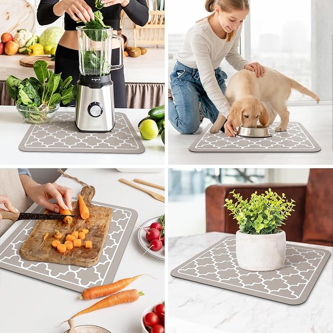 WISELIFE Dish Drying Mat Super Absorbent Drying Mat Large Dish Drying Mats - Image 6