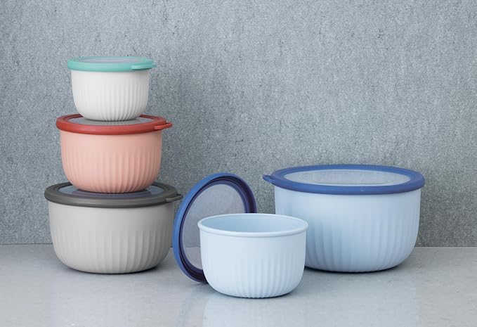 Oggi Set of 4 Prep, Store & Serve Plastic Bowls - Image 3