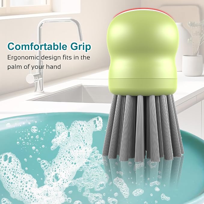 Mini Dish Brush for Cleaning Chicken Shredder, Palm Brush Dish Scrubber - Image 4
