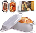 4.6-Quart Oval Dutch Oven for Bread Baking, 2 in 1 Cast Iron Bread Pan by Bakethewarmthoflife
