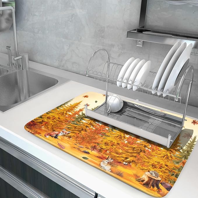 Autumn Forest Dish Drying Mat - Image 5