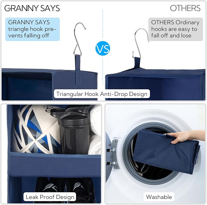 GRANNY SAYS 3-Shelf Closet Organizers and Storage, Foldable Hanging Closet - Image 4