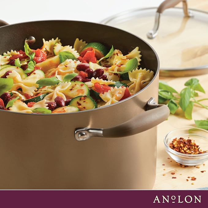 Anolon Advanced Home Hard-Anodized Nonstick Wide Stock Pot/Stockpot - Image 9