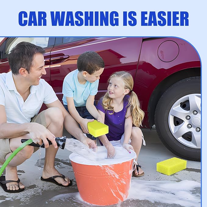 DECOHS 2 Pcs Bug Scrubber Sponge- Reusable Car Bug & Tar Remover Sponge- Car - Image 6