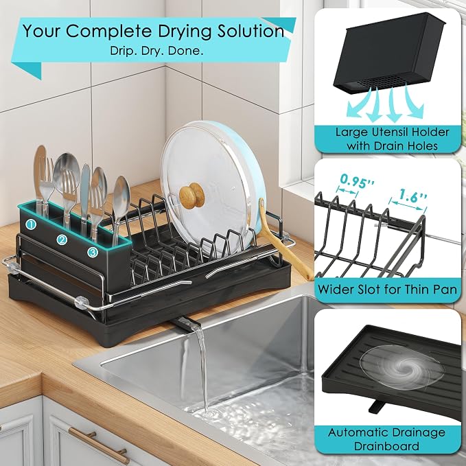 ANTOPY Dish Drying Rack in Sink, Expandable Rustproof Dish Rack - Image 5