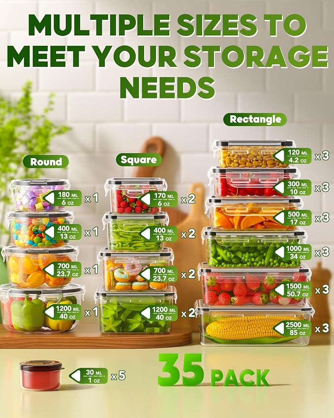 KEMETHY 70 PCS Food Storage Containers - Image 2