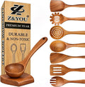 9-Piece Teak Wooden Utensil Set – Wooden Spoons by Unknown