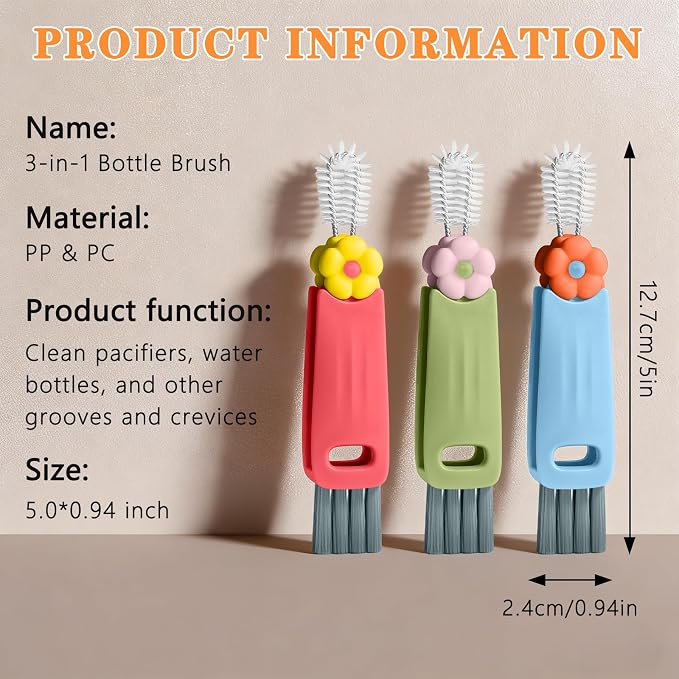 Wanme 3 in 1 Cup Lid Gap Cleaning Brush Set, Cup Lid Gap Cleaner, Home Kitchen - Image 8