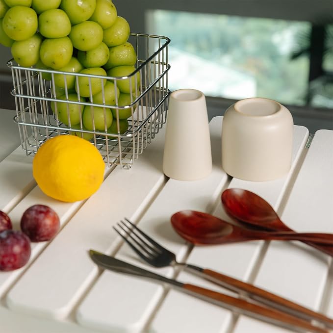 2pcs Stone Dish Drying Mat for Kitchen Counter, Quick-Dry Diatomaceous Earth - Image 6